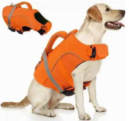 High Buoyancy Dog Life Jacket Adjustable Safety Flotation Vest For Small Medium Large Dogs Swimming Activities