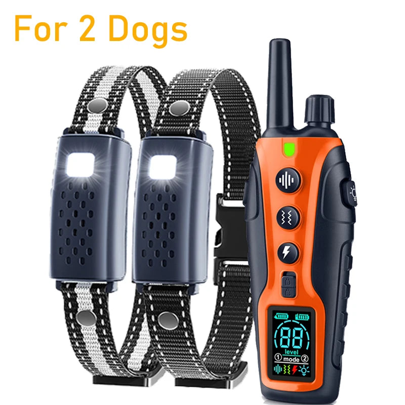3280Ft Electric Dog Training Collar Remote Control Waterproof Pet BehaviorFor 5-120lbs Puppy With Vibration Shock