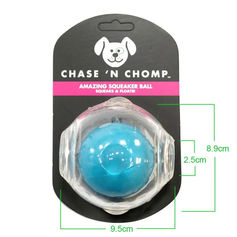 CAITEC Dog Toy Amazing Squeaker Ball Durable Floatable Springy Bite Resistant Best for Tossing Chasing Foraging Medium Large Dog