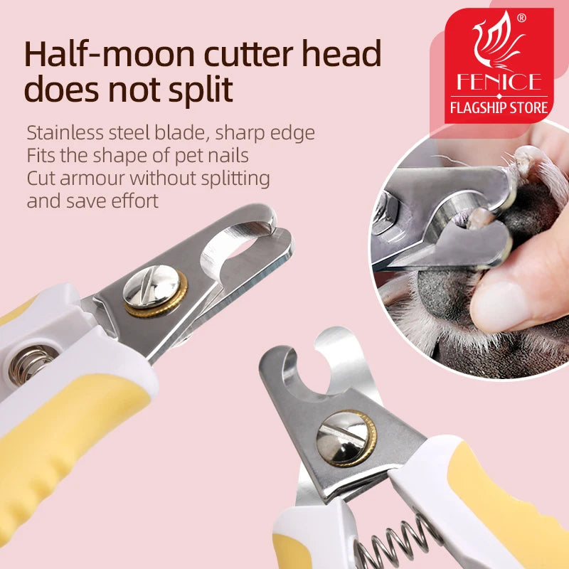 Fenice Pet Nail Clipper Scissors Dog Cat Toe Claw Nail Clipper Grooming Scissors Trimmer Grooming Tools for Animals Pet Supplies