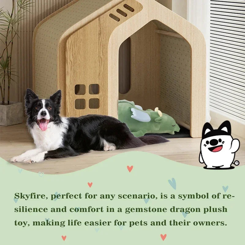 PETFULED Gem Flying Dragon Dog Heartbeat Toy, Puppy Separation Stress Toy, Puppy Behavioral Training Aid for Dog Sleep Aid Plush
