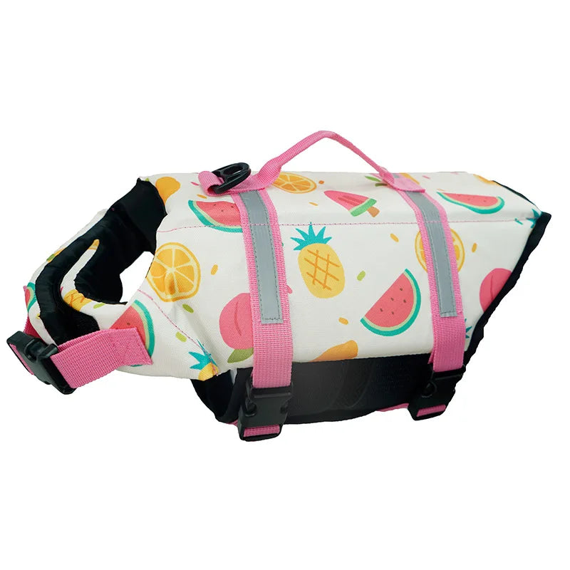 Summer Dog Life Jacket Reflective Adjustable Large Dogs Swimwear Safety Vest Surfing Sailboat Enhanced Buoyancy Pet Lifejackets