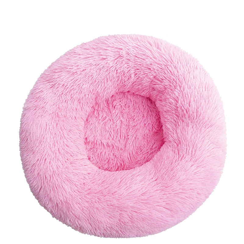 Orthopedic Donut Dog Bed - Calming Anti-Anxiety Pet Sofa Lounger, Washable for Small Large Dogs Cats, Comfortable Memory  Mat