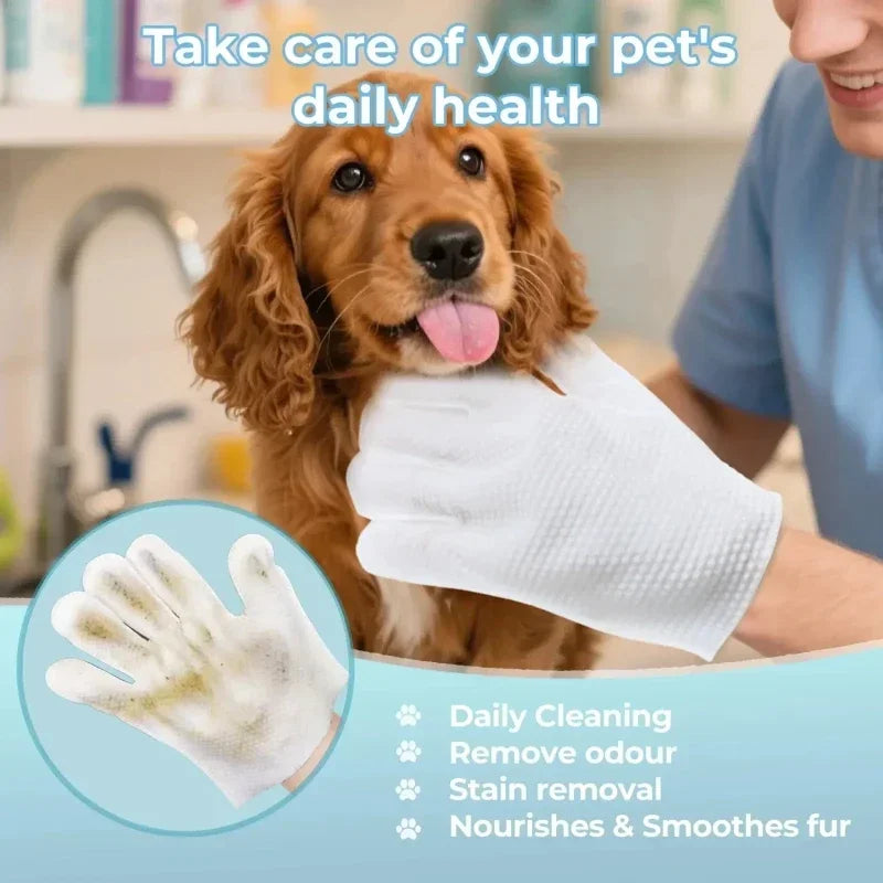 50 PCS Pet Cleaning Products  Ear Cleaning Wipes  Ear Care Fingertips  Ear Mite Removal  Cat and Dog Ear Cleaning Pet Products