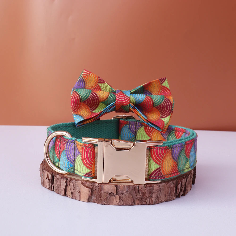 Customized Dog Collar Japanese Style Hot Stamping Personalized Id Engraving Tag Name for Small Medium Large Dogs Accessories