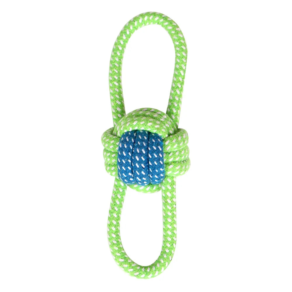 Dog Toy Grinding Teeth Clean Teeth Bite Resistant Rope Knot Small Medium Large Dog Teddy Puppy Cotton Rope Toy Ball Pet Supplies