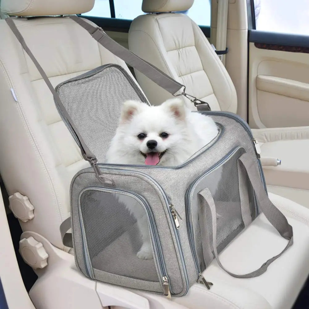 Dog Carrier Bag Soft Side Backpack Cat Pet Carriers Dog Travel Bags Airline Approved Transport For Small Dogs Cats