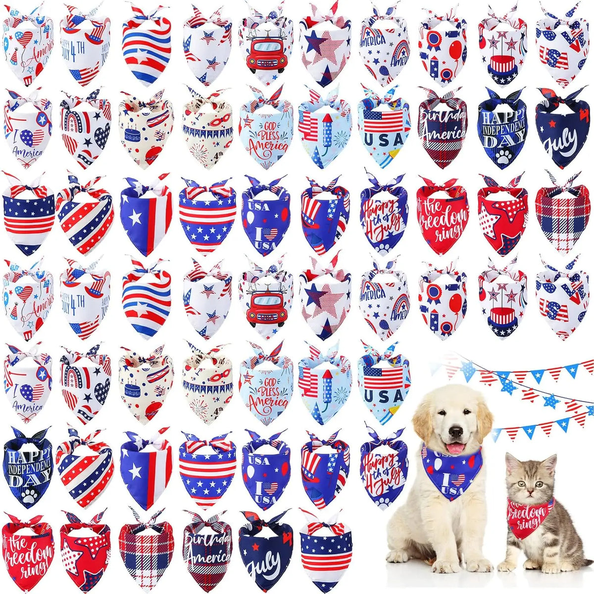 30/50/100Pcs Dog Scarf Bibs Triangle For Fall Halloween Christmas Dog Bandana Bulk Thanksgiving Small Medium Large Dog bandanas