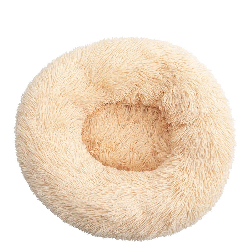 Orthopedic Donut Dog Bed - Calming Anti-Anxiety Pet Sofa Lounger, Washable for Small Large Dogs Cats, Comfortable Memory  Mat