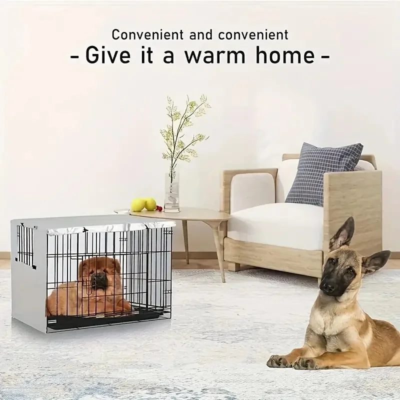 Durable Waterproof Dog Crate Cover | Dustproof Pet Dog Kennel Cover With Mesh Window For Indoor Outdoor