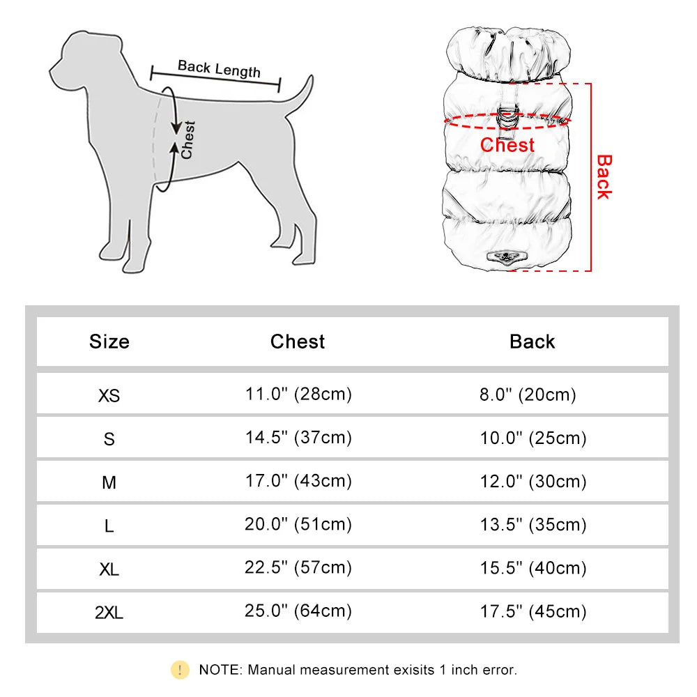 Winter Padded Dog Coat Jacket For Small Medium Dogs Soft Warm Dog Clothes Cute Puppy Vest Pet Outfit
