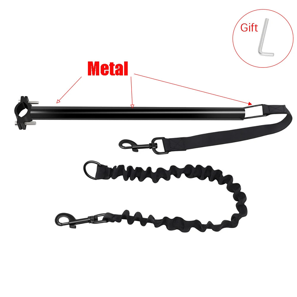 Bicycle Walking Dog Leash, Dog Leash, Removable Elastic Dog Bicycle Leash, Metal Leash