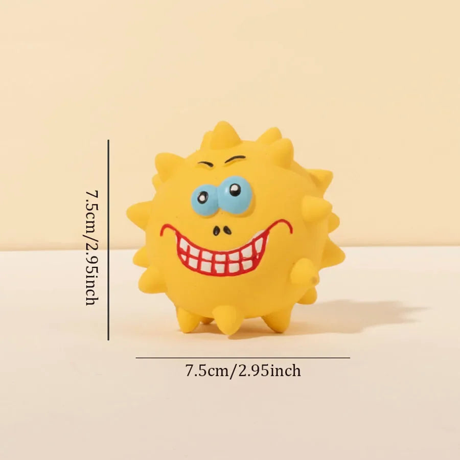 1pc Cute Squeaky Pet Dog Interactive Chew Toy Puppy Bite Resistant Thorn Tooth Cleaning Toy Molar Chew Toys for Dogs Supplies