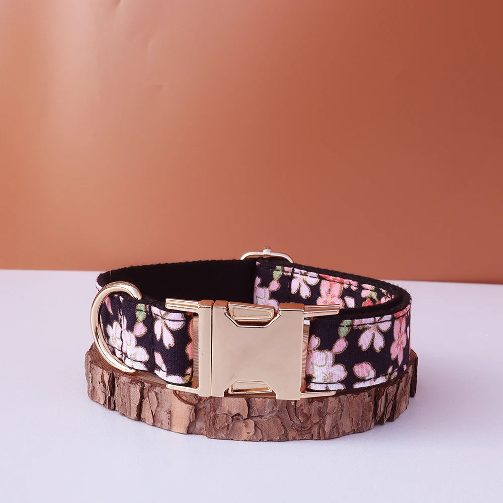 Customized Dog Collar Japanese Style Hot Stamping Personalized Id Engraving Tag Name for Small Medium Large Dogs Accessories