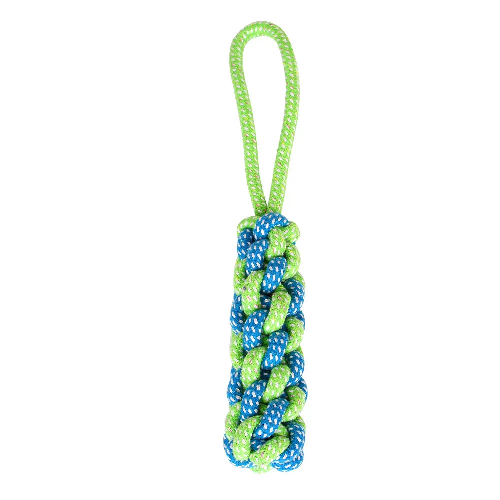 Dog Toy Grinding Teeth Clean Teeth Bite Resistant Rope Knot Small Medium Large Dog Teddy Puppy Cotton Rope Toy Ball Pet Supplies