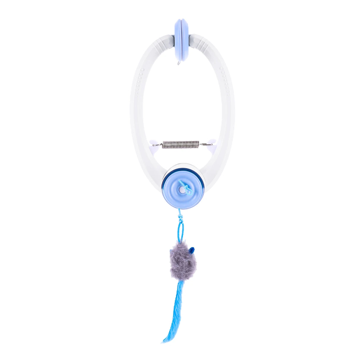 Door Hanging Auto-Rebound Cat Toy Retractable Kitten Teaser with 3 Catnip Mice  Interactive Pet Play Toy for Indoor Playing Exer