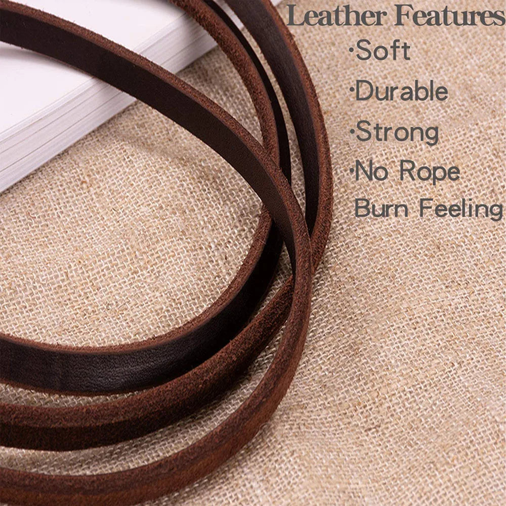 130cm 180cm Genuine Leather Small & Medium Dog Leash Handmade Durable Portable Light Soft Real Leather Leash for Small Dogs Cats