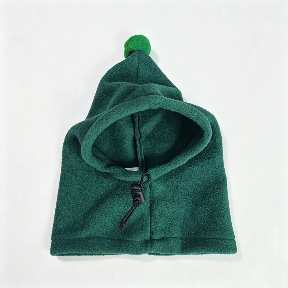 Dog Winter Hat, Doggie Flannel Hat Pet Christmas Winter Warm Caps Cute Accessories Neck Ear Warmer Pullover Hood Warm Scarf