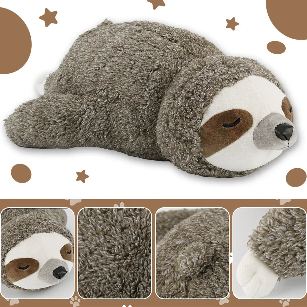 Dog Forest Sloth Puppy Heartbeat Toy for Stress Relief and Soothing, Sleep Aid Crate Training Puppy Toys
