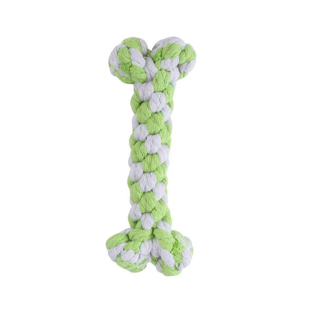 Dog Toy Grinding Teeth Clean Teeth Bite Resistant Rope Knot Small Medium Large Dog Teddy Puppy Cotton Rope Toy Ball Pet Supplies