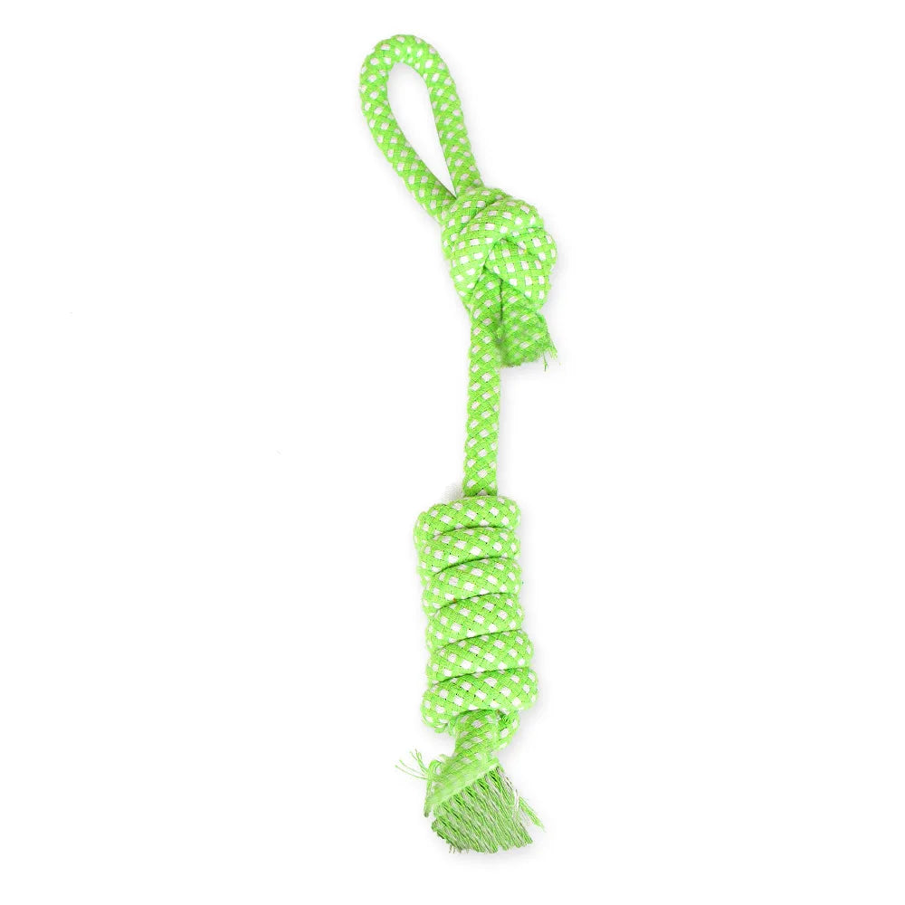 Dog Toy Grinding Teeth Clean Teeth Bite Resistant Rope Knot Small Medium Large Dog Teddy Puppy Cotton Rope Toy Ball Pet Supplies