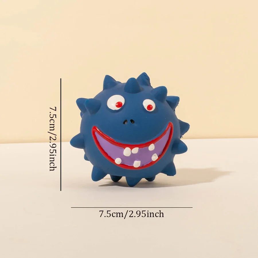 1pc Cute Squeaky Pet Dog Interactive Chew Toy Puppy Bite Resistant Thorn Tooth Cleaning Toy Molar Chew Toys for Dogs Supplies