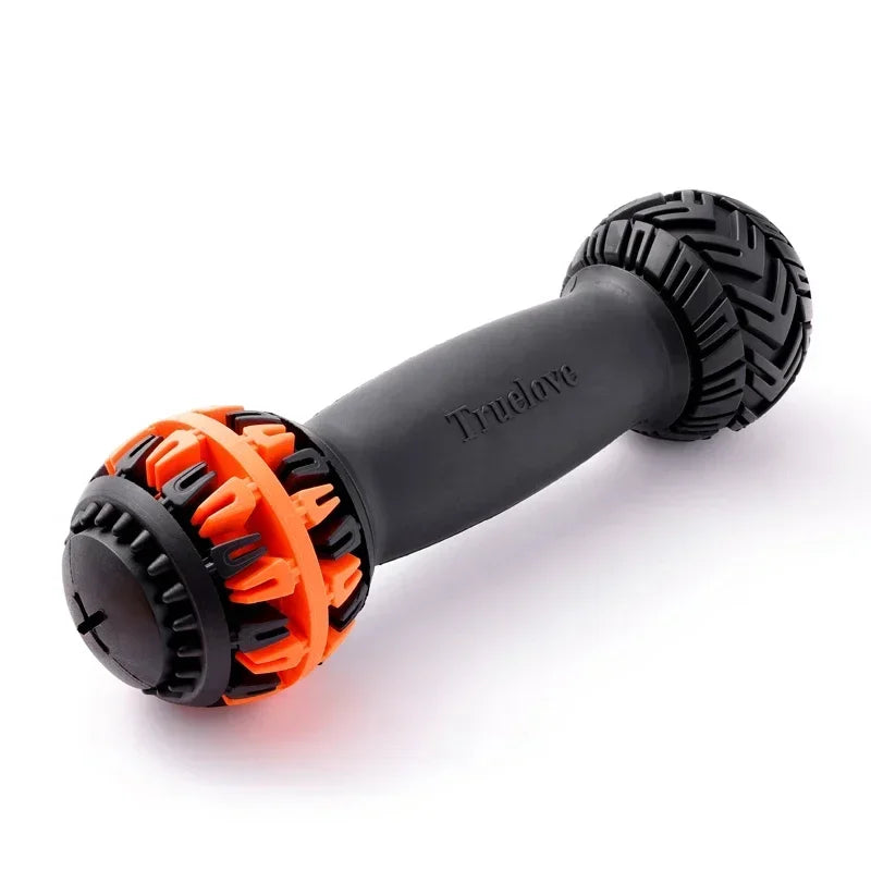 Truelove Pet Super Durable Leak-proof Treat Dispenser Dog Toy Dumbbell Slow Feeder IQ Training Playing Teething Dog