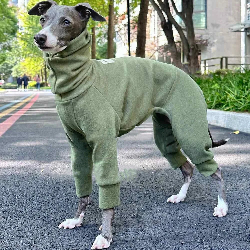 Spring Winter Velvet Four Leg Sweatshirt for Huibit Autumn Warm Green Coat for Bedlington Italy Greyhound Coffee Black Pajamas