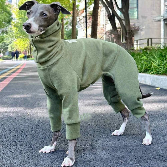 Spring Winter Velvet Four Leg Sweatshirt for Huibit Autumn Warm Green Coat for Bedlington Italy Greyhound Coffee Black Pajamas