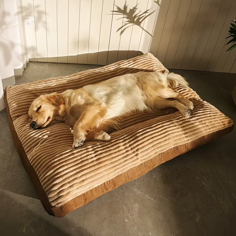 Detachable Washable Dog Bed Mat Thick Warm Pet Sleeping Cushion Soft Comfort Kennel Pad For Large Medium Small Dogs Indoor Use