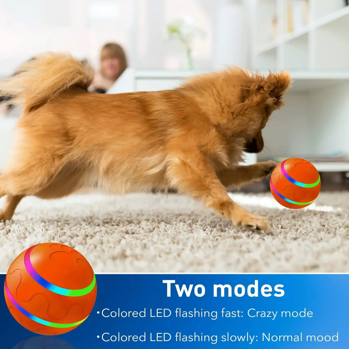 SMART Interactive Pet Ball Remote Control Flashing Rolling Jumping Rotating Waterproof Dog Chew Toy Ball for Aggressive Chewers