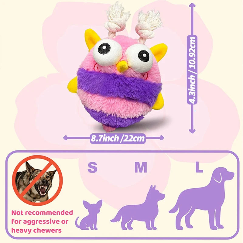 Pet Cat Dog Toy,Rechargeable Crinkle Chew Interactive Squeaky Toy with Jumping Music Moving Ball,Small Medium Large Breed Puppy