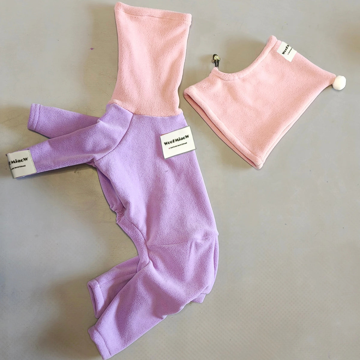 Dog Clothes for Italian Greyho with Hat  Pure Color Four-legged Clothing Soft Stretchy Whippet Clothing Winter Warm Dog Clothing