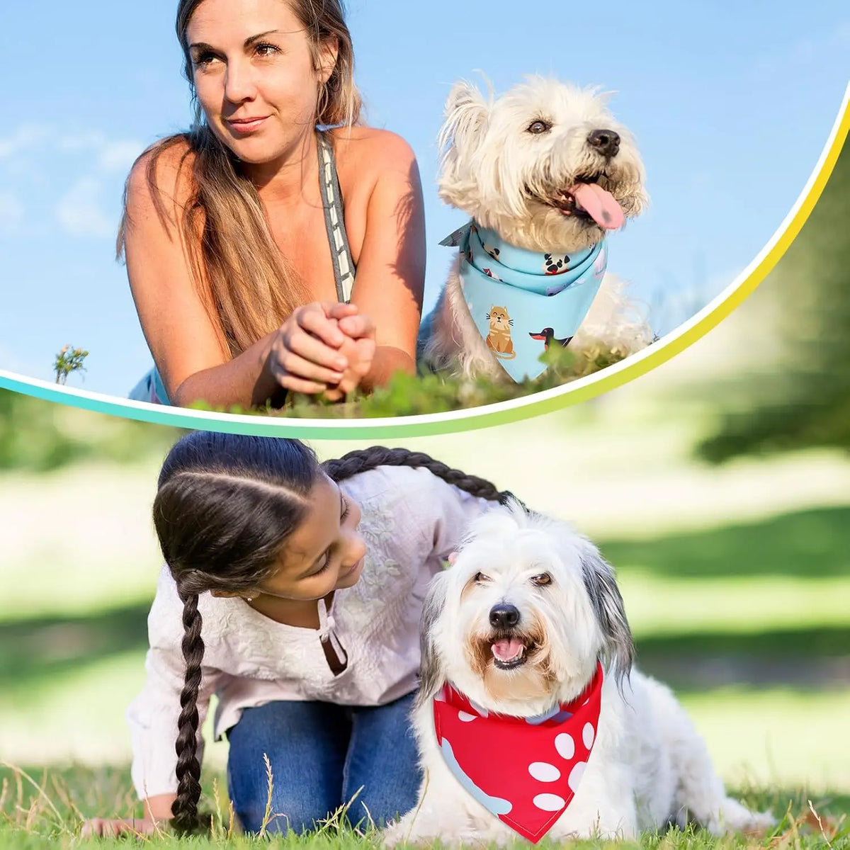 100 Pcs Paw Dog Bandanas Bulk Bibs Triangle Scarf Pet Bandanas for Medium Large Dogs Spring Summer Birthday Costume Decoration