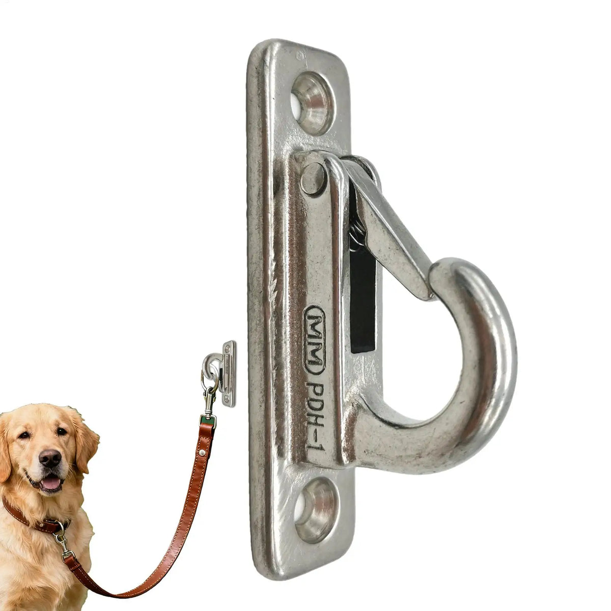 Dog Leashes Holder Pet Chain Parking Hook Wall Stainless Steel Dog Leashes Parking Holder for Outdoor Fence Front Door Living