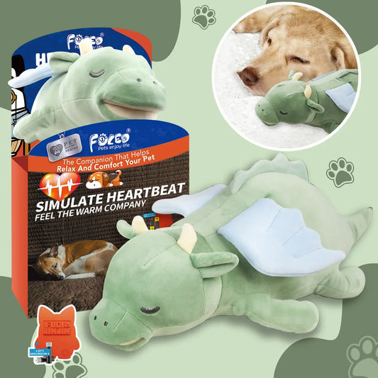 PETFULED Gem Flying Dragon Dog Heartbeat Toy, Puppy Separation Stress Toy, Puppy Behavioral Training Aid for Dog Sleep Aid Plush