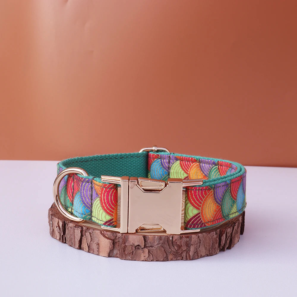 Customized Dog Collar Japanese Style Hot Stamping Personalized Id Engraving Tag Name for Small Medium Large Dogs Accessories