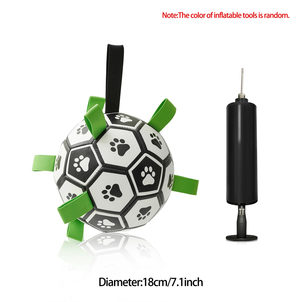 Dog Toys Soccer Ball with Straps Interactive Dog Toy for Tug of War Puppy Birthday Gifts Toy Durable Balls for Medium Large Dogs