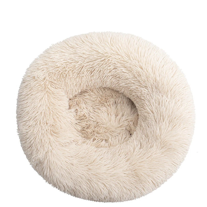 Orthopedic Donut Dog Bed - Calming Anti-Anxiety Pet Sofa Lounger, Washable for Small Large Dogs Cats, Comfortable Memory  Mat
