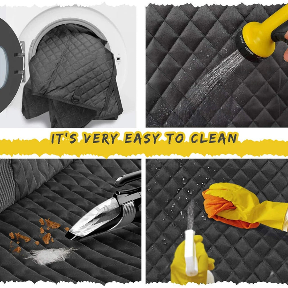Dog Seat Cover for Back Seat, Waterproof with Mesh Window, Scratch Prevent Anti-slip Dog Bed Car Hammock