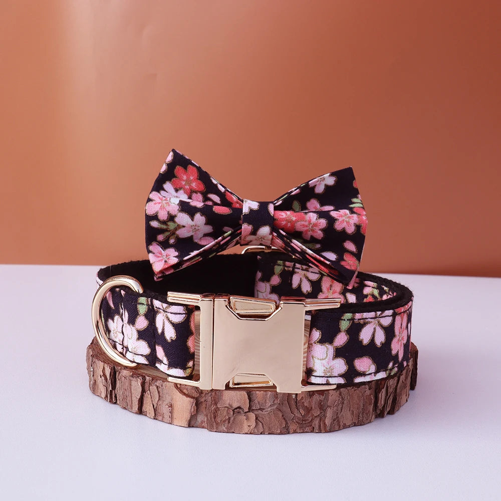 Customized Dog Collar Japanese Style Hot Stamping Personalized Id Engraving Tag Name for Small Medium Large Dogs Accessories