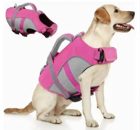 High Buoyancy Dog Life Jacket Adjustable Safety Flotation Vest For Small Medium Large Dogs Swimming Activities