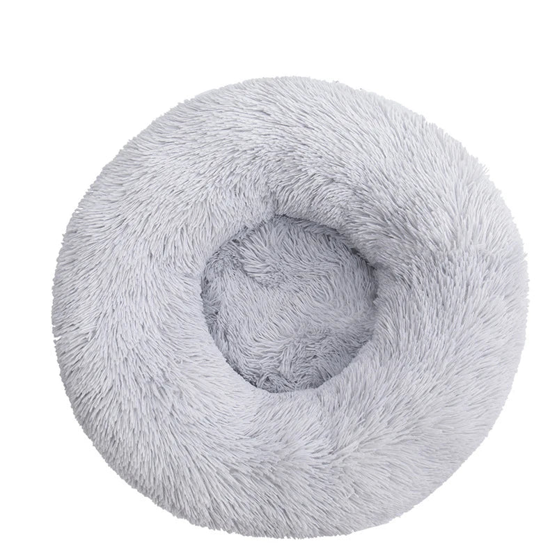 Orthopedic Donut Dog Bed - Calming Anti-Anxiety Pet Sofa Lounger, Washable for Small Large Dogs Cats, Comfortable Memory  Mat