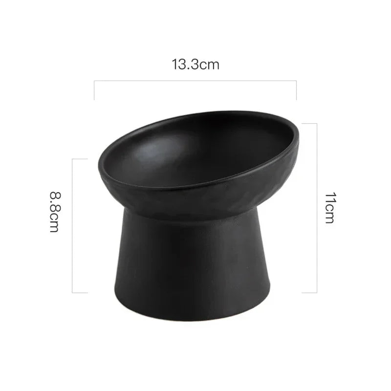 Cat Nordic Style Food Water Bowl Pet Animal Ceramic Eating Dishes High Foot Raised Puppy Cats Matte Bowls Elevated Dog Bowls