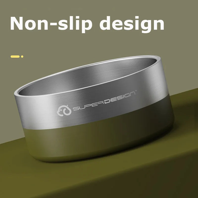 Dog Bowl for Food and Water Stainless Steel Pet Feeding Bowl Durable Non-Skid Double Wall Insulated  for Small Medium Large Pets