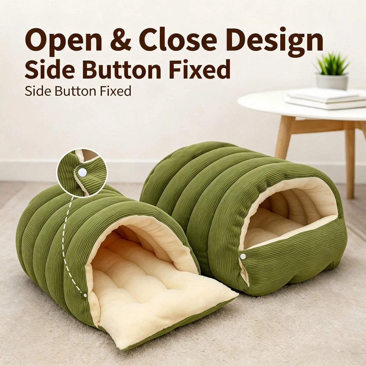 Winter Cat Bed, Washable Enclosed Cat House, Warm Cozy Sleeping Nest & Sack for Cats & Small Dogs, Foldable Pet Cave
