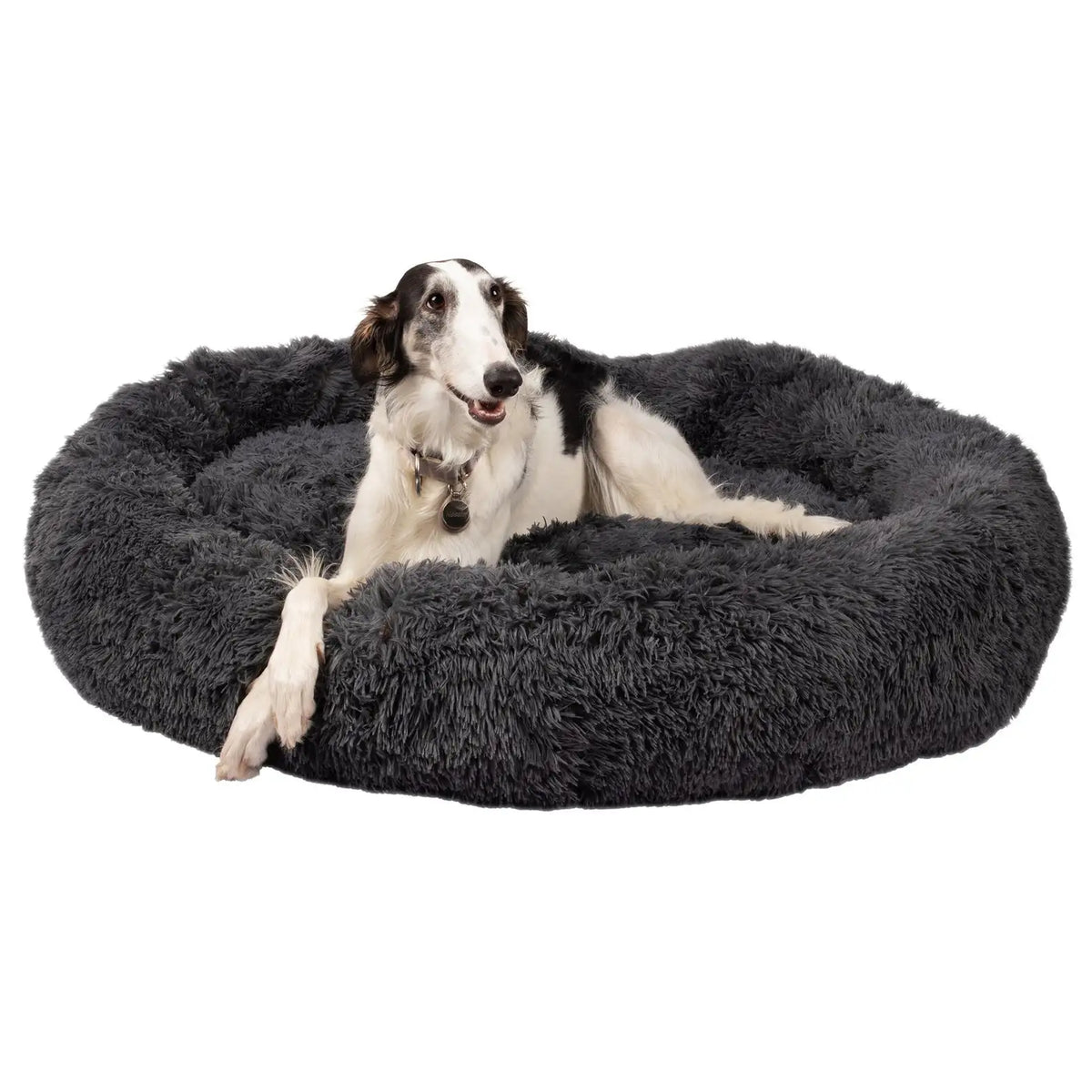 Orthopedic Donut Dog Bed - Calming Anti-Anxiety Pet Sofa Lounger, Washable for Small Large Dogs Cats, Comfortable Memory  Mat