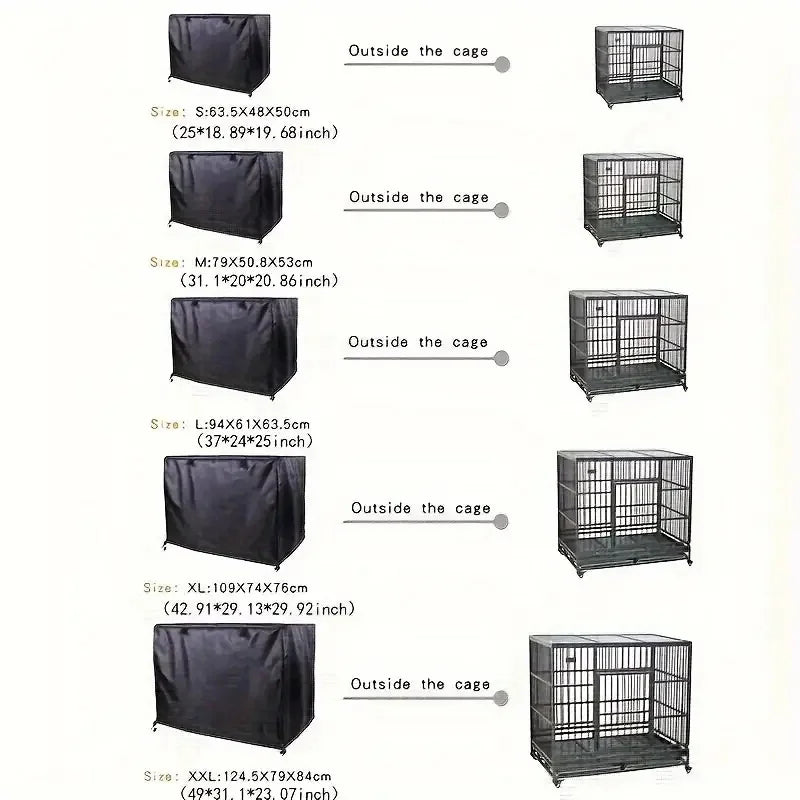 Durable Waterproof Dog Crate Cover | Dustproof Pet Dog Kennel Cover With Mesh Window For Indoor Outdoor