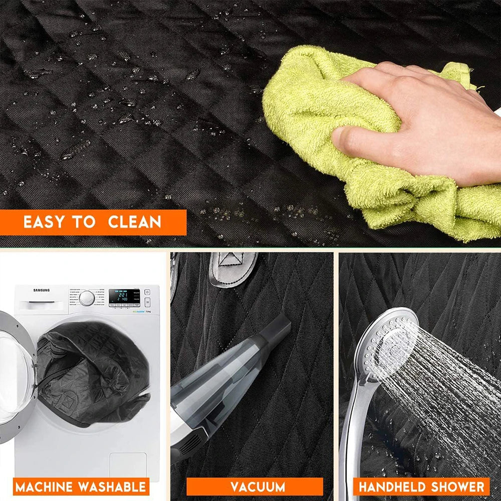 Dog Seat Cover for Back Seat, Waterproof with Mesh Window, Scratch Prevent Anti-slip Dog Bed Car Hammock