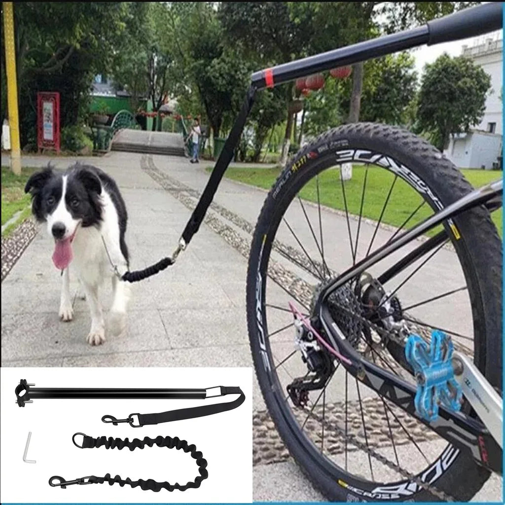 Bicycle Walking Dog Leash, Dog Leash, Removable Elastic Dog Bicycle Leash, Metal Leash